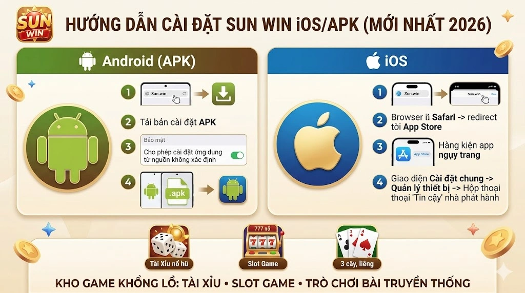 Hướng dẫn cài đặt Sunwin chi tiết cho điện thoại
